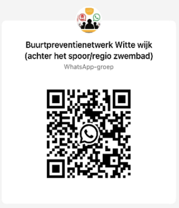 QR-code Buurtpreventienetwerk Witte wijk